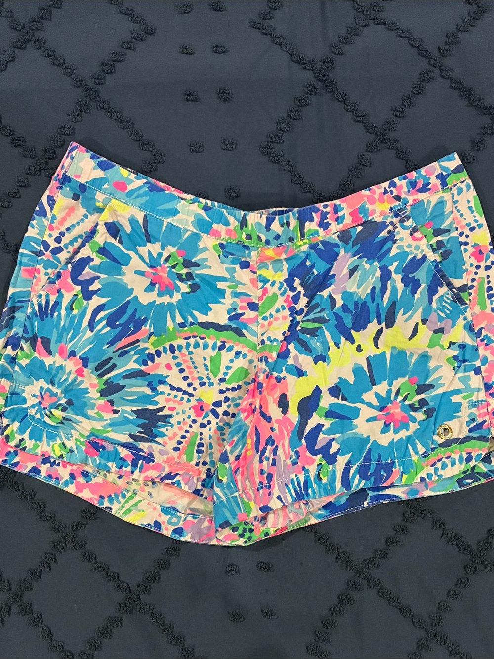Lilly Pulitzer Ocean View Shorts - Blue Pink Yellow